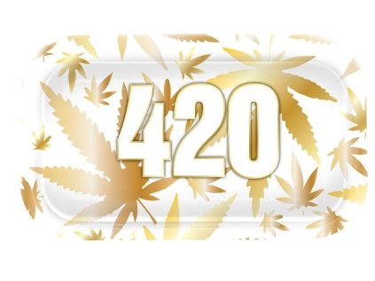 4212 12 420 gold metal medium tray