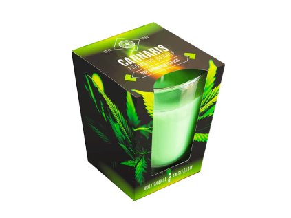 wholesale dry cannabis leaves scented candle 90g