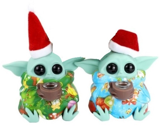 Baby Yoda Grogu silikonový bong, 13cm (6 variant)