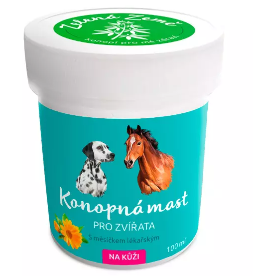 Konopná mast na kůži pro zvířata, 100 ml