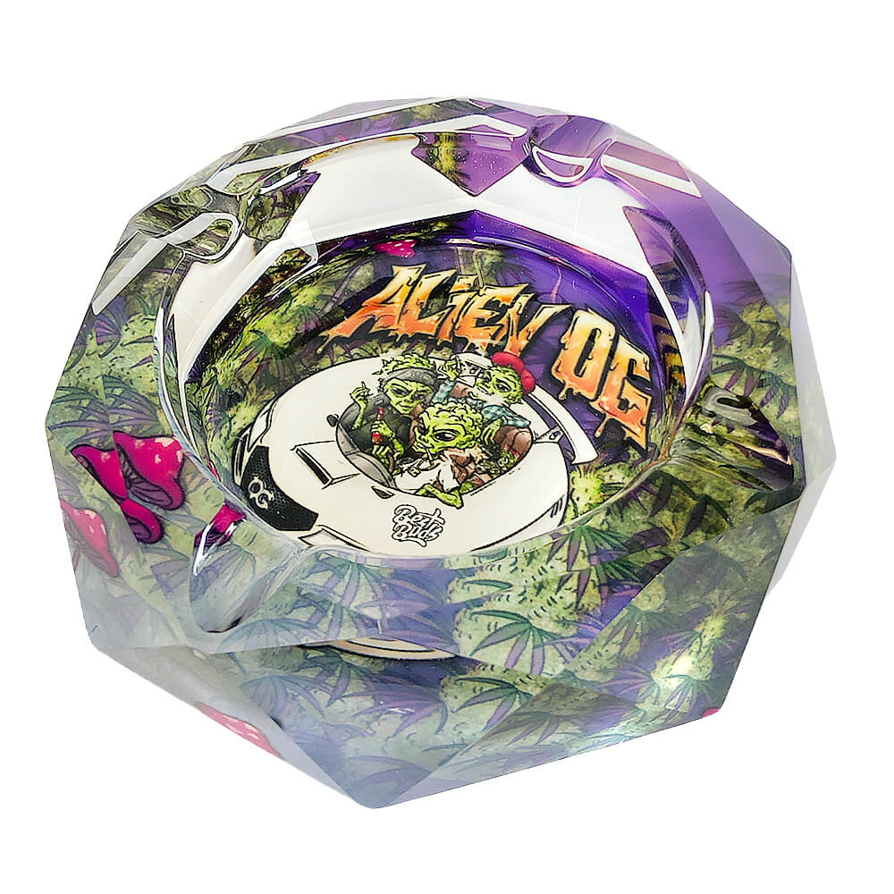 BEST BUDS Popelník ALIEN OG z křišťálového skla