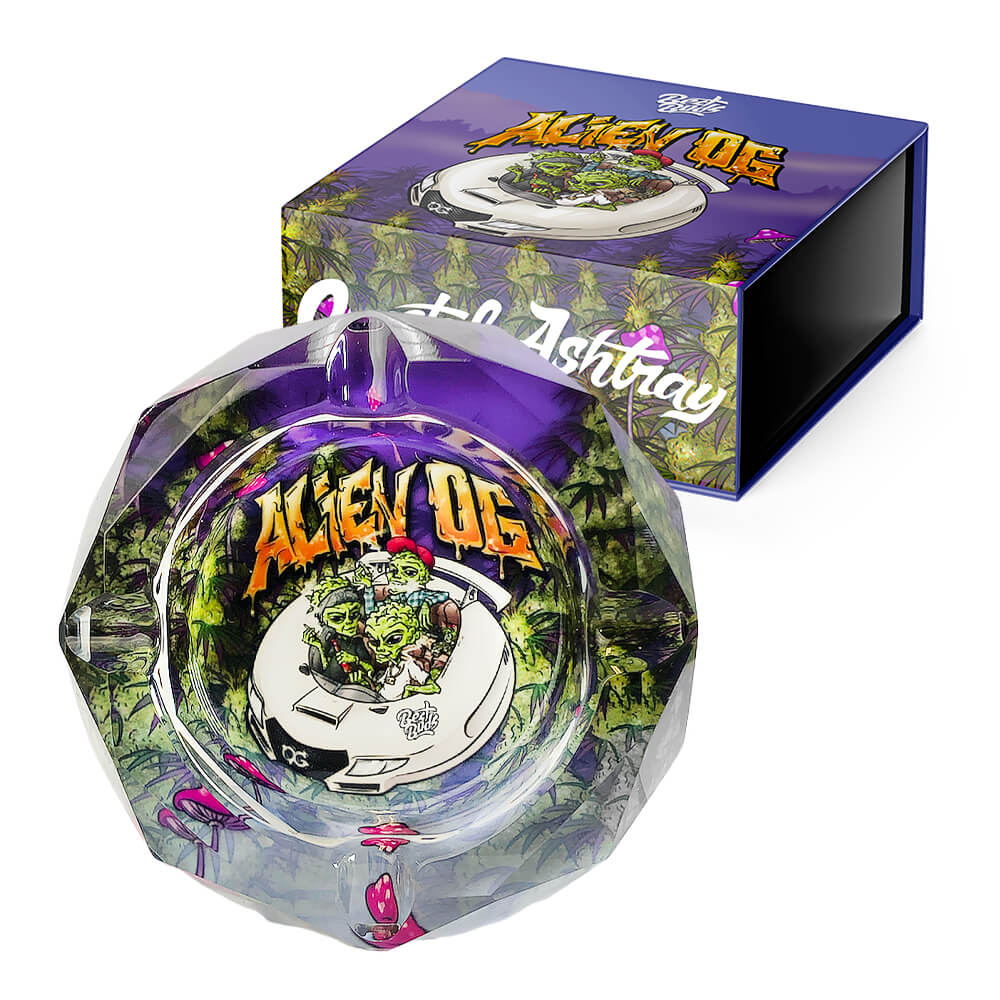BEST BUDS Popelník ALIEN OG z křišťálového skla