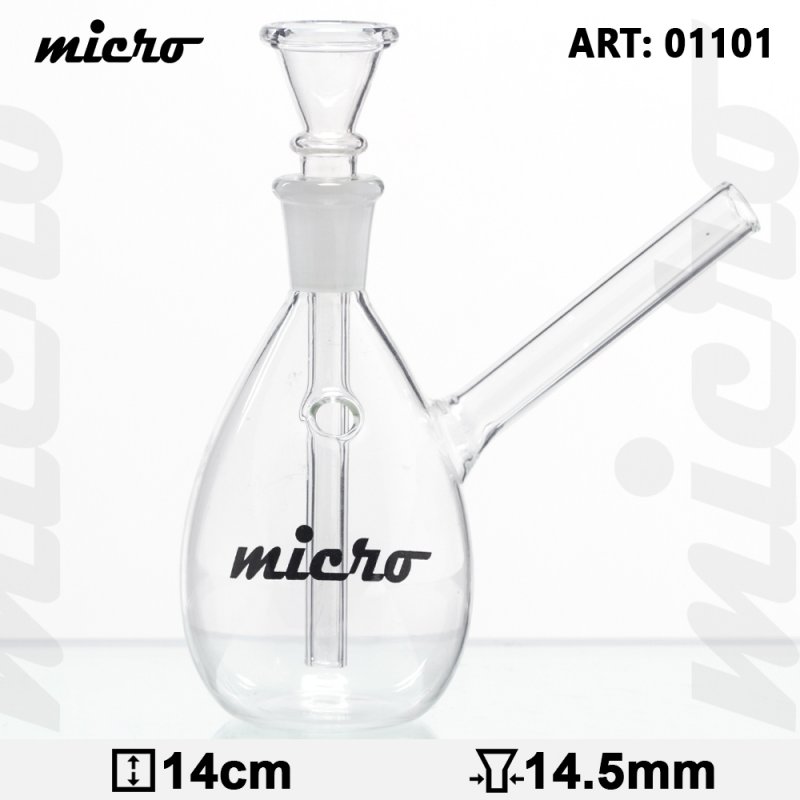 Skleněný bong Micro, 14 cm