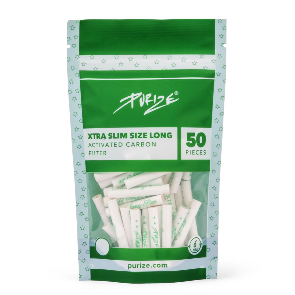 Uhlíkové filtry PURIZE Long 6mm, 50ks