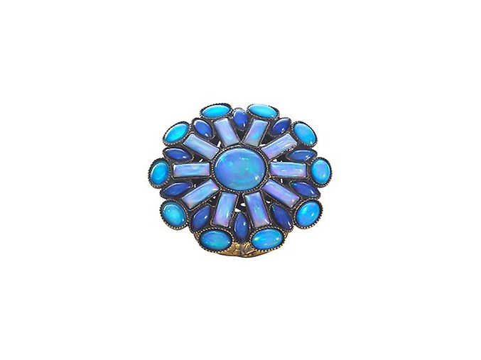 Ethnic Mosaic - modrá/zelená Prsteny - 5450543105048