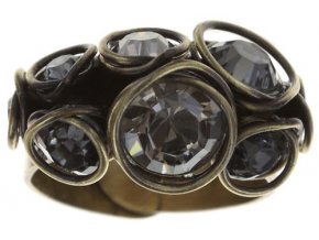 Sparkle Twist - šedivá Prsteny - 5450543250717