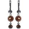 Tie The Pearl - hnědá Náušnice > Francouzské zapínaní - 5450527955485