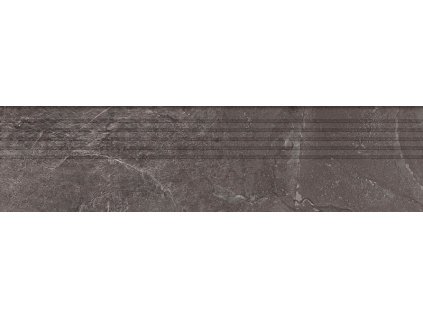 Schodovka Tubadzin Grand Cave graphite mat rektifikovaná 30x120