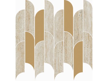 Mozaika Tubadzin Tissue beige pololesk 27x30