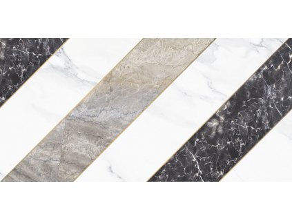 Dekor Tubadzin Ferro stripes A lesk rektifikovaný 30x60