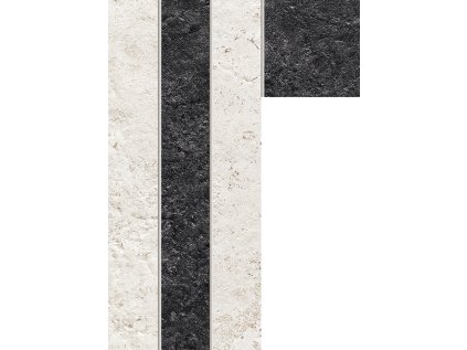 Mozaika Arté Vanilla struktura mat rektifikovaná 20x45