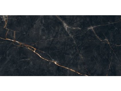 Dlažba Tubadzin Shinestone black mat rektifikovaná 60x120