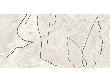 Dekor Tubadzin Teri Soft Line D struktura pololesk rektifikovaný 60x120