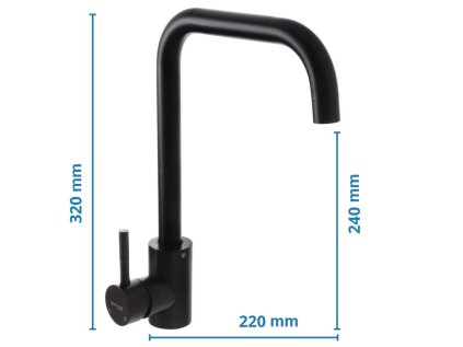 Dřezová baterie SUS-011-G BLACK