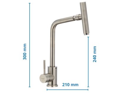 Dřezová baterie s otočným výtokem o 360° SUS-017