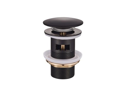 Umyvadlová výpusť s přepadem POP-UP-03 BLACK