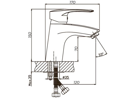 Umyvadlová baterie  PREMIUM GERMES 001