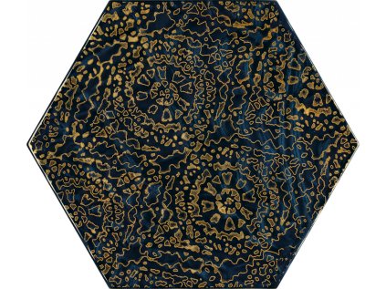 157766 28486 dekor urban colours blue hexagon sklo a 19 8x17 1 1