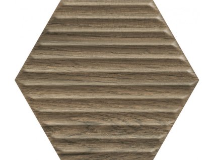 Obklad Serene Brown Heksagon Struktura Mat. 19,8x17,1