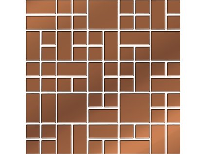 164301 37949 dekor cesaria copper glass glossy mosaic 25x25 1