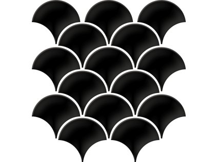 164287 37990 dekor ribbon black scale glossy mosaic 31 5x30 1