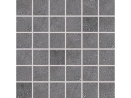 Mozaika RAKO Betonico DDM05792 Černá 5x5/30x30 cm