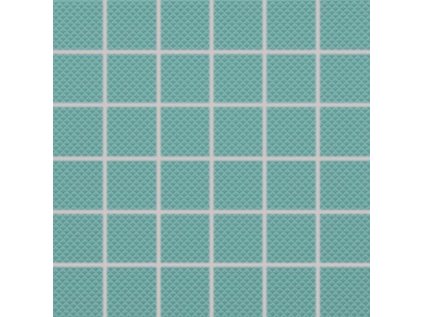 Mozaika RAKO Color Two GRS05667 tyrkysová 5x5 r10/B cm
