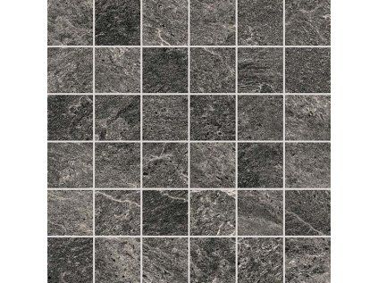 41038 mozaika rako core ddm05875 cerna 5x5 30x30 cm