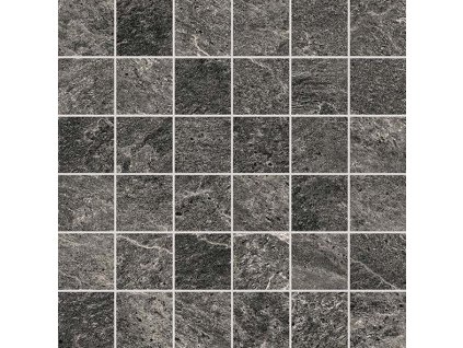 Mozaika RAKO Core DDM05875 černá 5x5/30x30 cm