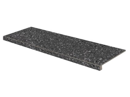 Schodová tvarovka RAKO Porfido DCFVD812 Černá 30x120 cm