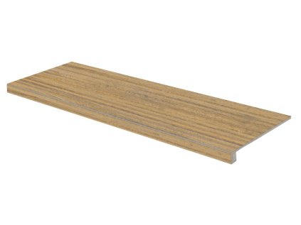 Schodová tvarovka RAKO Plywood DCFVD843 hnědá 30x120 cm