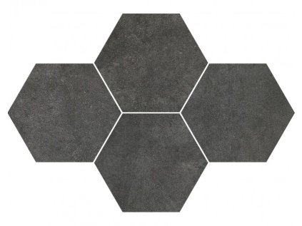 152175 24787 dlazba qubus antracite mosaic hexagon 28 3x40 8 1