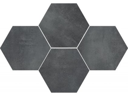 151290 25399 dlazba stark graphite mosaic hexagon 28 3x40 8 1