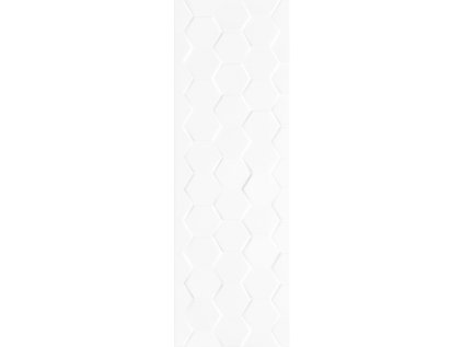 164314 37967 obklad hexagon white glossy rekt 75x25 1