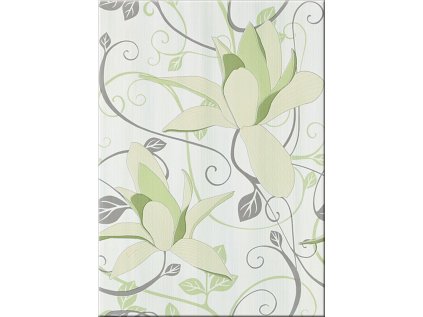 154820 27027 dekor artiga light green flower 25x40 1