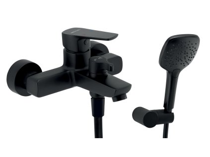 Vanová nástěnná baterie METALIA 58 ECO, 150 mm, černá