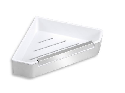 Sprchová polička se stěrkou na sprchový kout rohová