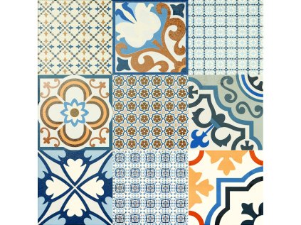 Dlažba El Molino Logos azul mat rektifikovaná 58x58