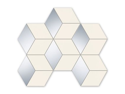 Mozaika Arté Senza white hex lesk 22x29