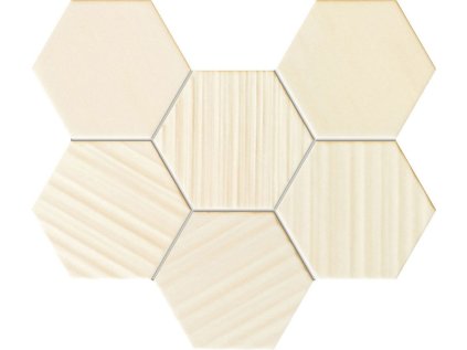 Mozaika Tubadzin Horizon hex ivory pololesk 22x29