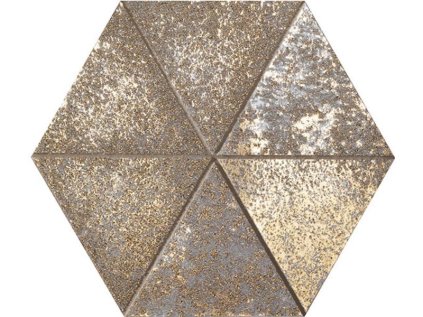 Mozaika Tubadzin Sheen gold pololesk rektifikovaná 19x22
