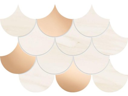 Mozaika Tubadzin Sheen copper pololesk 19x29