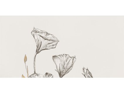 Dekor Tubadzin Velo bianco flowers 4 pololesk rektifikovaný 60x120