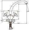 Dřezová baterie  PREMIUM DOMINOX 273 (NUT)