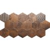Dlažba El Molino Hive cobre mat 46x90