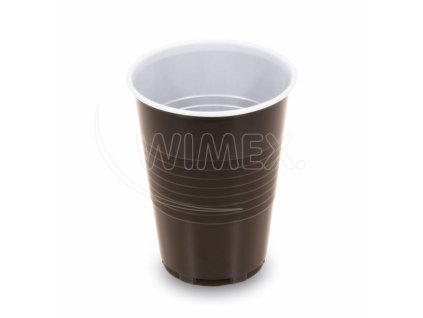 Automatový kelímek (PS) hnědo/bílý Ø70mm 180ml [100 ks]