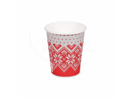 Papírový kelímek Zimní období Ø80mm 280ml `M: 0,2L/8oz` [50 ks]