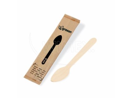 Kávová lžička (dřevěná FSC 100%) 11cm jednotlivě balená [100 ks]