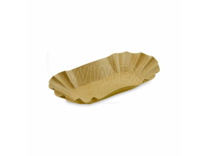 Papírová miska nepromastitelná oválná kraft 17,5 x 10,5 x 3 cm [250 ks]