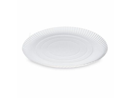 Papírový talíř (PAP-Recy) hluboký bílý Ø32cm [50 ks]